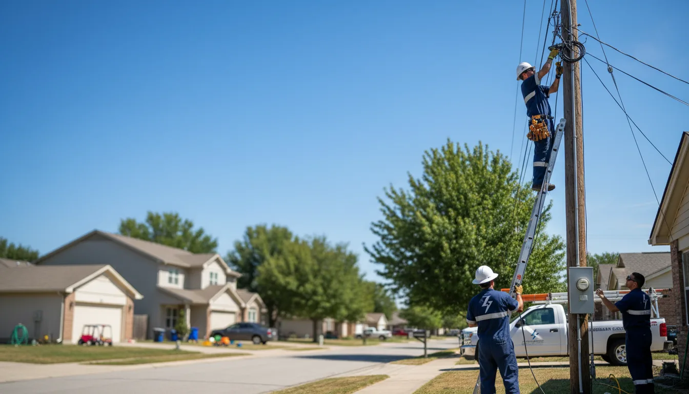 Residential electrician providing installation services in Fairview, MI